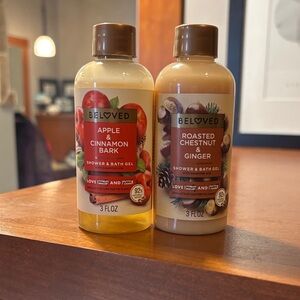 Beloved Shower and Bath Gel 2 Pack Travel Size Apple and Chestnut NEW